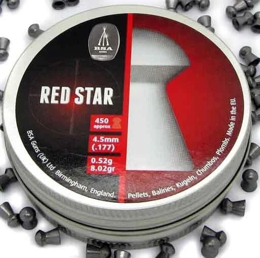 Пули пневматические BSA Red Star. Кал. 4.5 мм. Вес - 0.52 г. (450шт.) - купить в Киеве